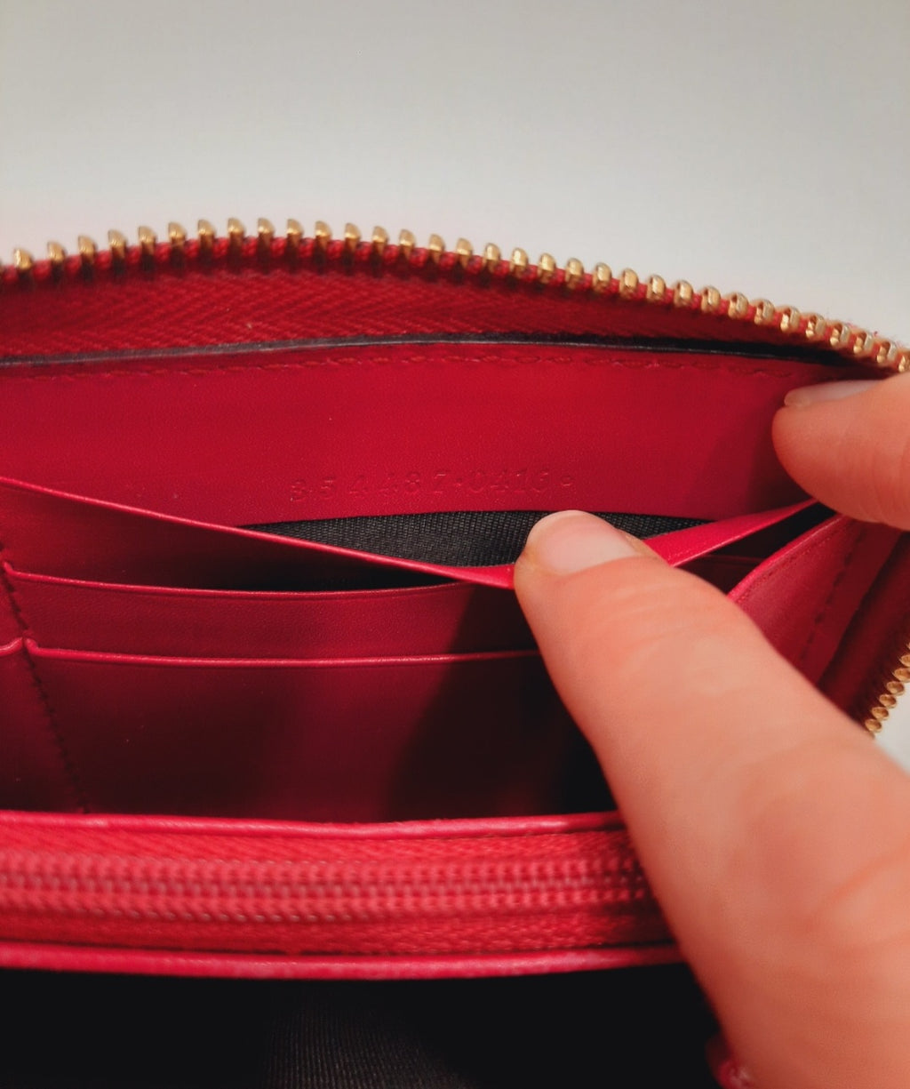 Gucci GG Diamante Long Wallet Zipper Around Pink Leather PVC. Gucci