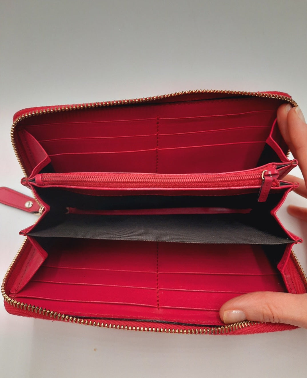 Gucci GG Diamante Long Wallet Zipper Around Pink Leather PVC. Gucci